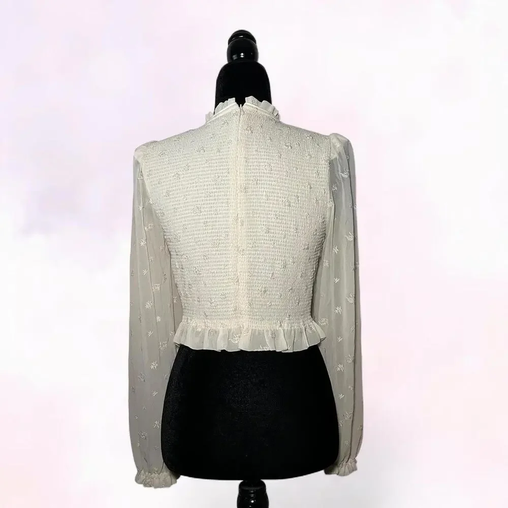 Aritzia Wilfred Cream White Blouse Minimalist Capsule - Picture 5 of 5